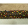 5 cm- MARRON  A POIS MULTICOLORE 