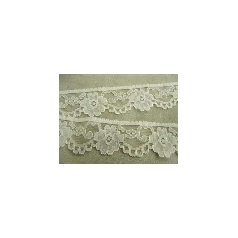 DENTELLE EN RUBAN- 3 cm- BLANC CASSÉE