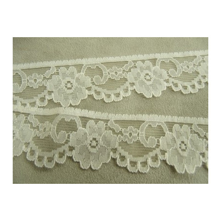 DENTELLE EN RUBAN- 3 cm- BLANC CASSÉE DENTELLE EN RUBAN- 3 cm- BLANC CASSÉE