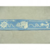 RUBAN FANTAISIE-4 cm- MARINE