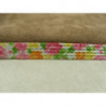 5 cm - MOTIF A FLEURS ROSE MULTICOLORE  5 cm - MOTIF A FLEURS ROSE MULTICOLORE