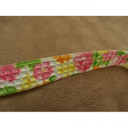 5 cm - MOTIF A FLEURS ROSE MULTICOLORE 
