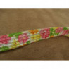 5 cm - MOTIF A FLEURS ROSE MULTICOLORE  5 cm - MOTIF A FLEURS ROSE MULTICOLORE