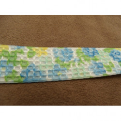 2 cm- MULTICOLORE BLEU & VERT 