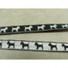 RUBAN FANTAISIE- 1 cm- REVERSIBLE - ROXY-NOIR & BLANC