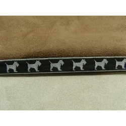 RUBAN FANTAISIE- 1 cm- REVERSIBLE- NOIR