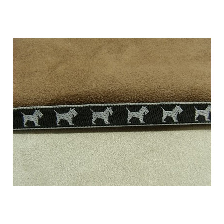 RUBAN FANTAISIE- 1 cm- REVERSIBLE- NOIR RUBAN FANTAISIE- 1 cm- REVERSIBLE- NOIR