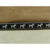 RUBAN FANTAISIE- 1 cm- REVERSIBLE- NOIR