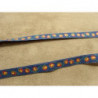 RUBAN FANTAISIE- 1 cm- GALON CHERRY-BLEU - BLANC- VERT 
