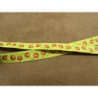 RUBAN FANTAISIE- 1 cm- GALON CHERRY- JAUNE - VERT - ROUGE 