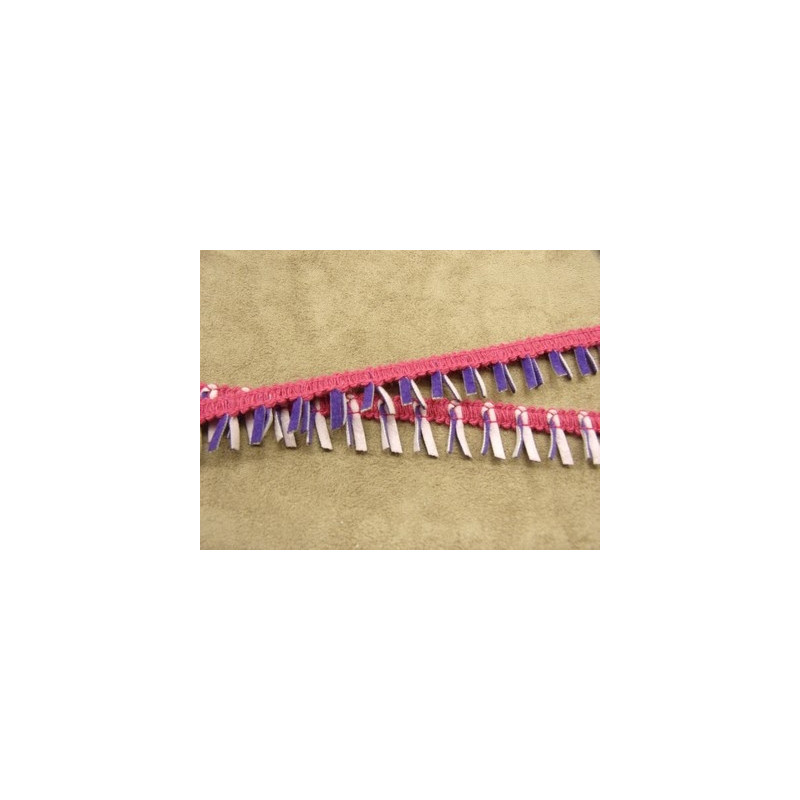 RUBAN FANTAISIE-2 cm- FUCHSIA VIOLET & PARME  