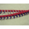 RUBAN FANTAISIE-2 cm- FUCHSIA VIOLET & PARME  