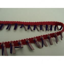 RUBAN FANTAISIE-2 cm- FUCHSIA VIOLET & PARME  