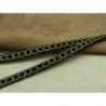 RUBAN FANTAISIE-1 cm- NOIR anthracite OR 