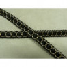 RUBAN FANTAISIE-1 cm- NOIR anthracite OR 