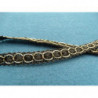 RUBAN FANTAISIE-1 cm- NOIR anthracite OR 