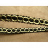 RUBAN FANTAISIE-1 cm- NOIR anthracite OR