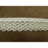 RUBAN FANTAISIE- 3 cm- BEIGE & BLANC