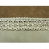 RUBAN FANTAISIE- 3 cm- BEIGE & BLANC
