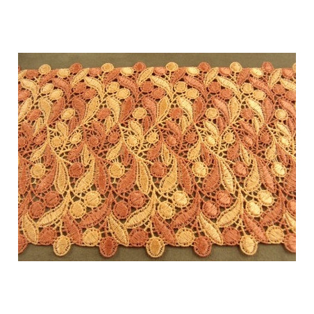 MACRAME / GUIPURE - 16cm- BICOLORE ORANGE MACRAME / GUIPURE - 16cm- BICOLORE ORANGE