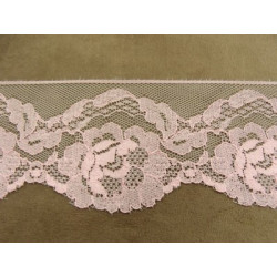 DENTELLE EN RUBAN- 7 cm-  ROSE PALE 