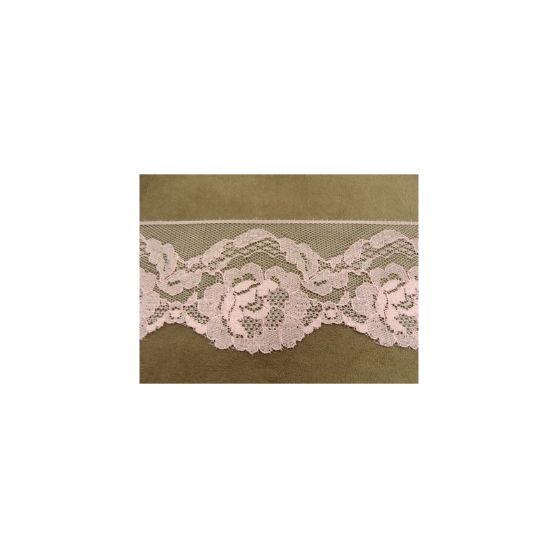 DENTELLE EN RUBAN- 7 cm-  ROSE PALE 
