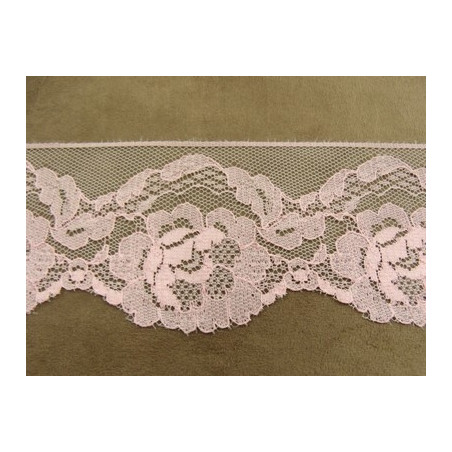 DENTELLE EN RUBAN- 7 cm-  ROSE PALE 