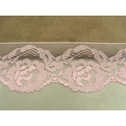 DENTELLE EN RUBAN- 7 cm-  ROSE PALE
