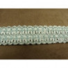 RUBAN FANTAISIE- 3 cm- BLEU GARNIT LUREX ARGENT 
