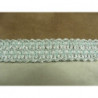 RUBAN FANTAISIE- 3 cm- BLEU GARNIT LUREX ARGENT 