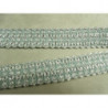RUBAN FANTAISIE- 3 cm- BLEU GARNIT LUREX ARGENT