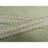 RUBAN FANTAISIE-3 cm- ROSE GARNIT LUREX ARGENT 