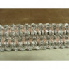RUBAN FANTAISIE-3 cm- ROSE GARNIT LUREX ARGENT 