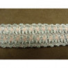 RUBAN FANTAISIE-3 cm- ROSE GARNIT LUREX ARGENT