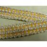 RUBAN FANTAISIE- 3 cm- ORANGE LUREX ARGENT