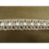 RUBAN FANTAISIE- 3 cm- ROUGE & BORDEAUX- LUREX ARGENT 