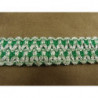 RUBAN FANTAISIE- 3 cm- VERT GARNIT ARGENT  RUBAN FANTAISIE- 3 cm- VERT GARNIT ARGENT