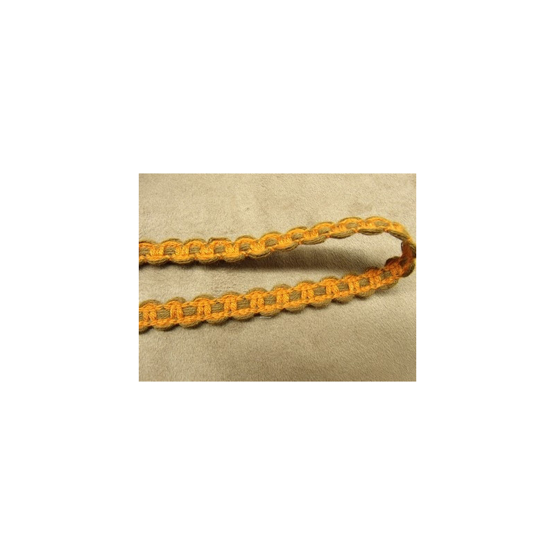 RUBAN FANTAISIE- 1 cm- ORANGE & MARRON  RUBAN FANTAISIE- 1 cm- ORANGE & MARRON