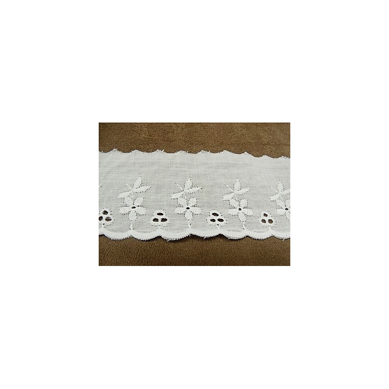 BRODERIE ANGLAISE COTON blanche 