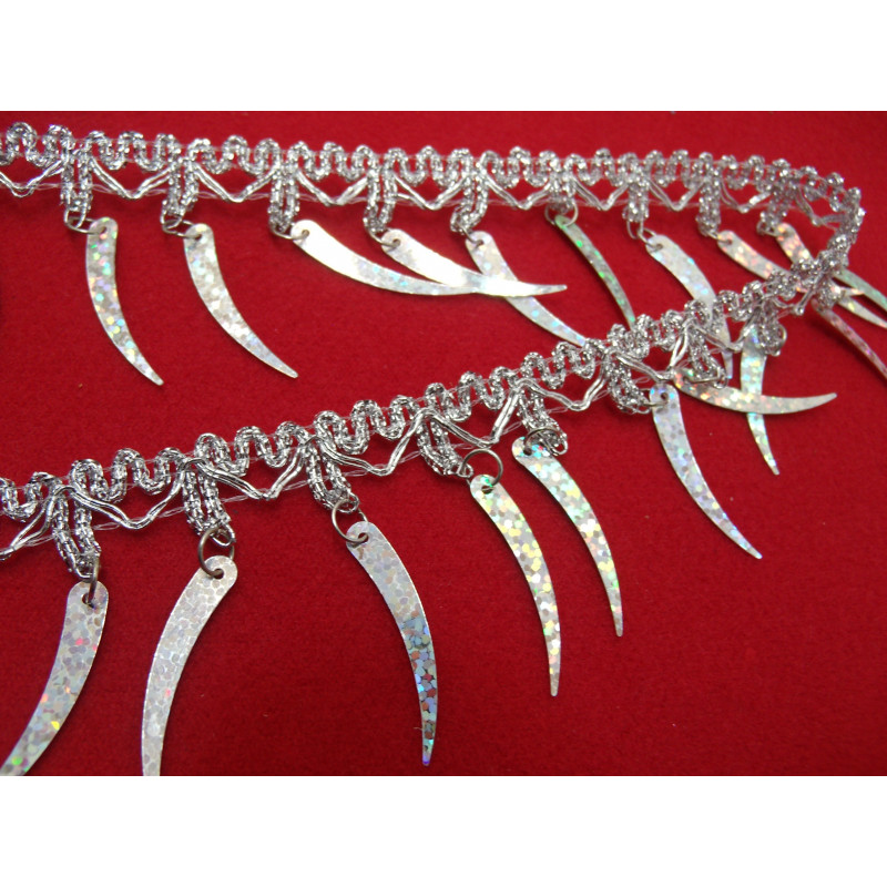 ruban lurex-5cm- argent 