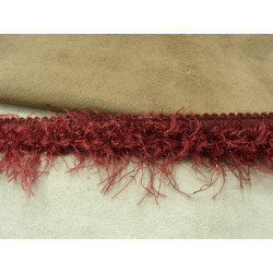 RUBAN FANTAISIE ACRYLIQUE / LAINE- 2 cm- BORDEAUX