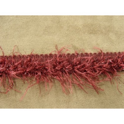 RUBAN FANTAISIE ACRYLIQUE / LAINE- 2 cm- BORDEAUX