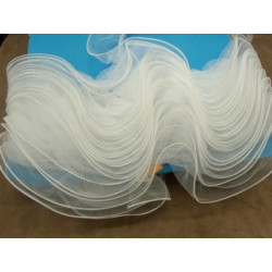 DENTELLE EN RUBAN AVEC TULLE Ondulé-5 cm- BLANCHE 