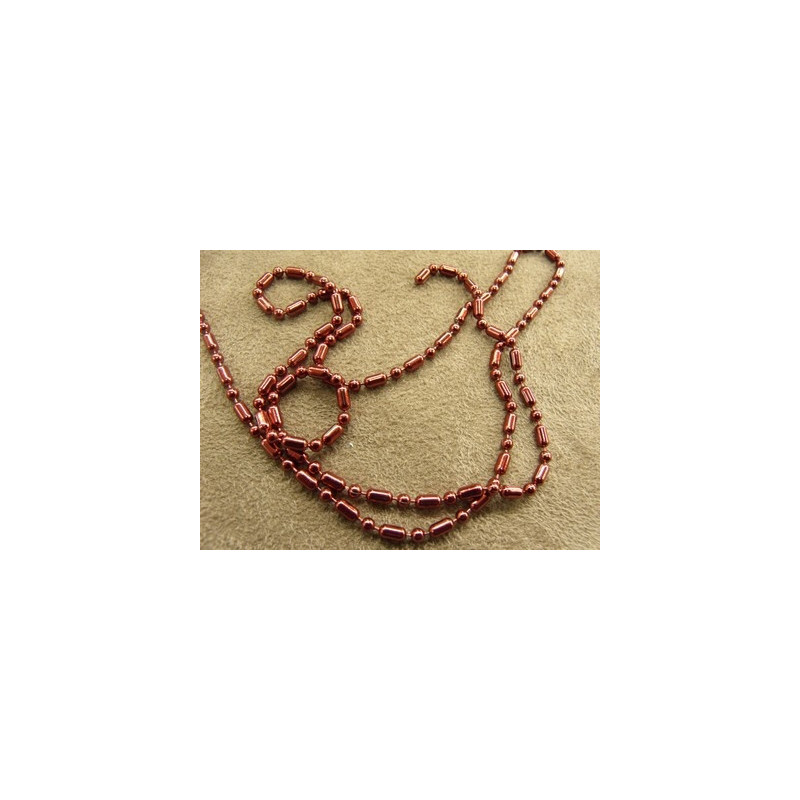 CHAINE METAL - 2 mm - ROUGE 