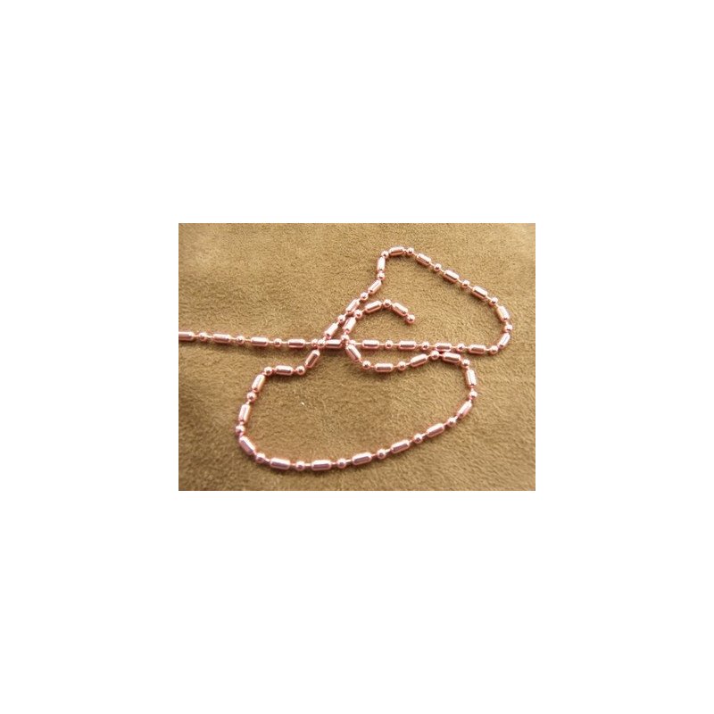 CHAINE METAL - 2 mm - ROSE 