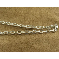CHAINE METAL - 6 mm /4mm  - ARGENT