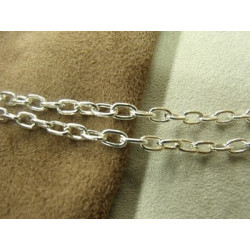 CHAINE METAL - 6 mm /4mm  - ARGENT