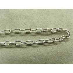 CHAINE METAL - 6 mm /4mm  - ARGENT