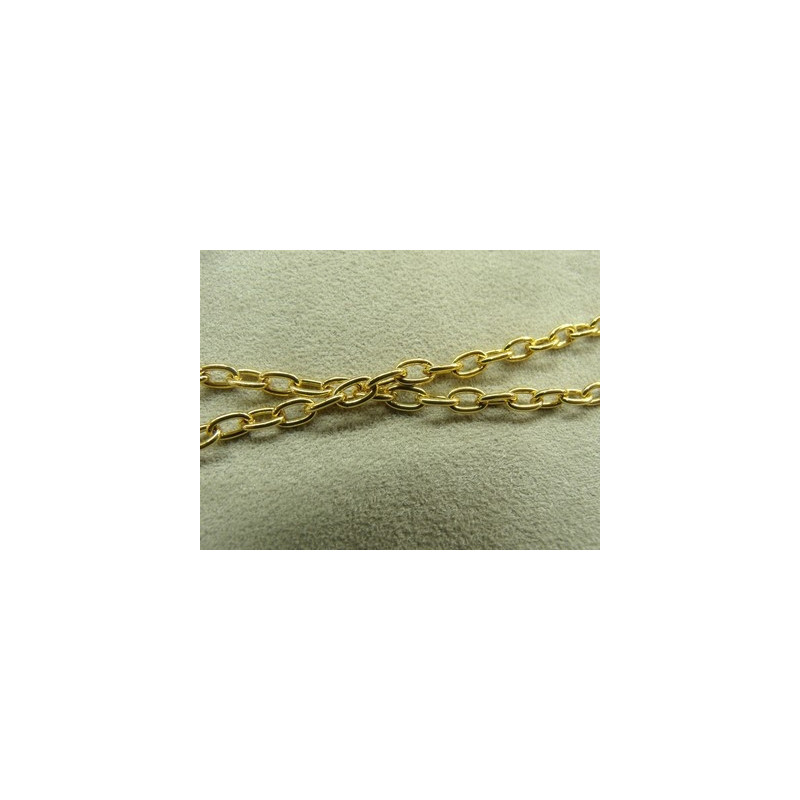 CHAÎNE MÉTAL- 5 mm / 4 mm -  doré 