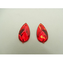 strass goutte rouge 22 mm